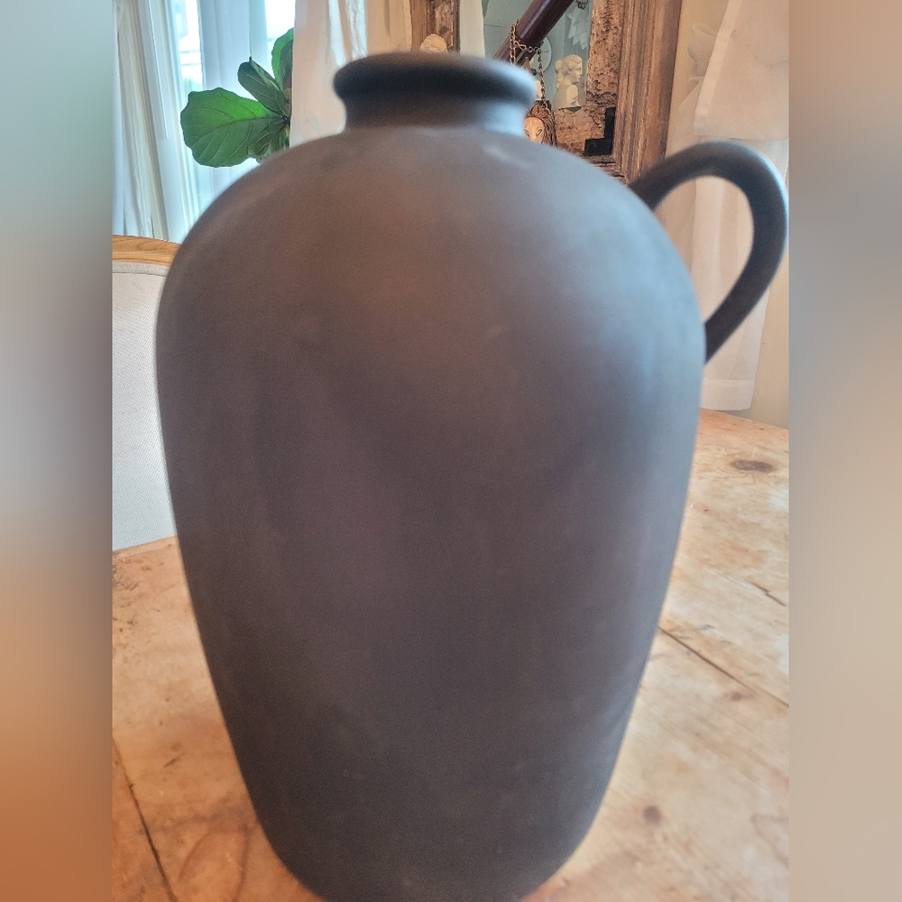 H&M Black Stoneware Vase